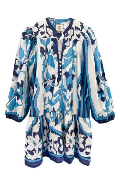Alicia Bell Elle Long Sleeve Cotton & Silk Minidress