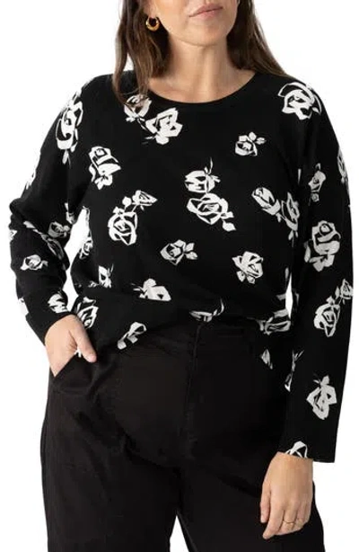 Sanctuary All Day Long Floral Cotton Blend Sweater