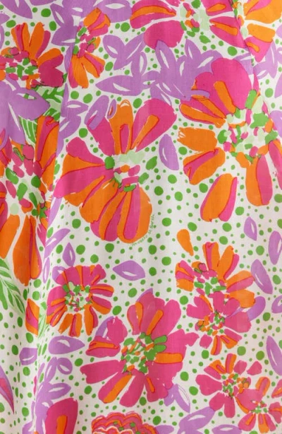 Poupette St Barth Cecile Floral Print Cover-up Midi Dress