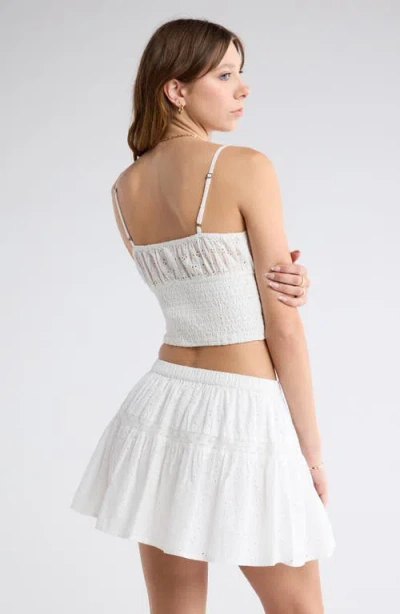 Abound Smocked Cotton Camisole In White