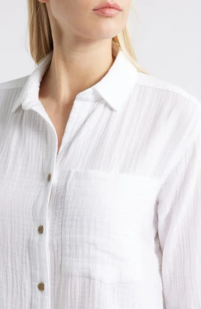 Beachlunchlounge Cameletta Cotton Gauze Button-up Shirt
