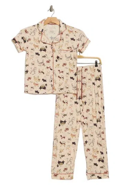 Jaclyn Yummy Notch Printed Pajamas