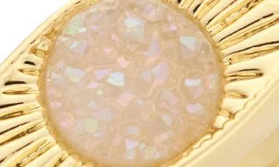 Covet Druzy Evil Eye Band Ring