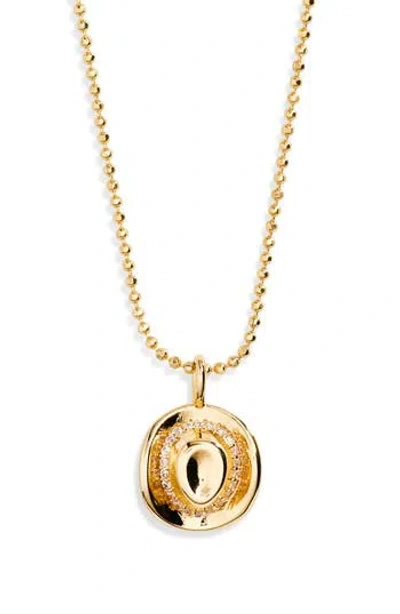 Leith Cz Cowboy Hat Pendant Necklace