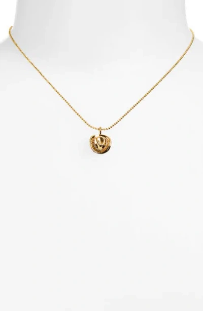 Leith Cz Cowboy Hat Pendant Necklace