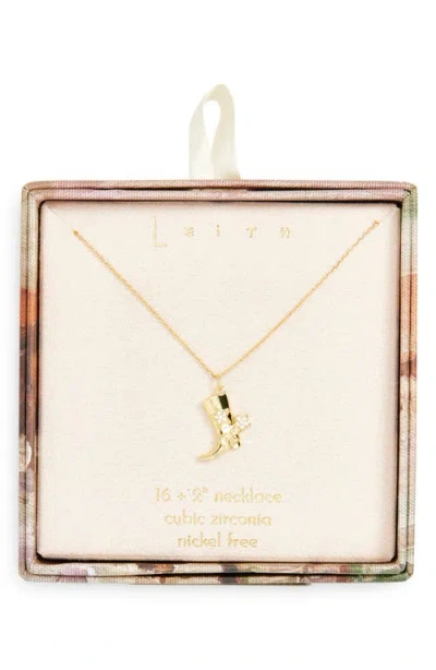 Leith Cz Cowboy Pendant Necklace