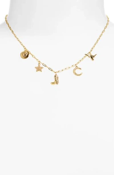Leith Western Cz Charm Necklace