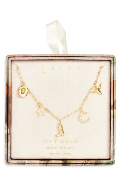 Leith Western Cz Charm Necklace