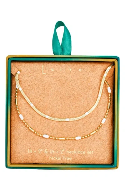 Leith 2-pack Assorted Enamel & Chain Necklaces