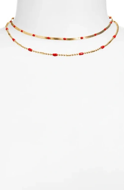 Leith 2-pack Assorted Enamel & Chain Necklaces