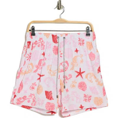 Vintage Summer 4-way Stretch Volley Swim Trunks In Pink