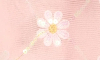 Doe A Dear Kids' Sequin Daisy Mesh Dress In Pink