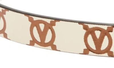 Valentino By Mario Valentino Monogram Baby Buckle Belt