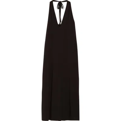 Go Couture Plunging V-neck Maxi Dress In Black