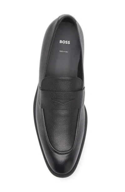 Hugo Boss Boss Derreck Penny Loafer In Black