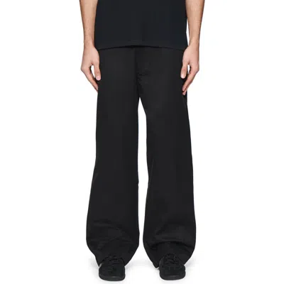 Purple Brand Cotton Baggy Wide Leg Pants In Black