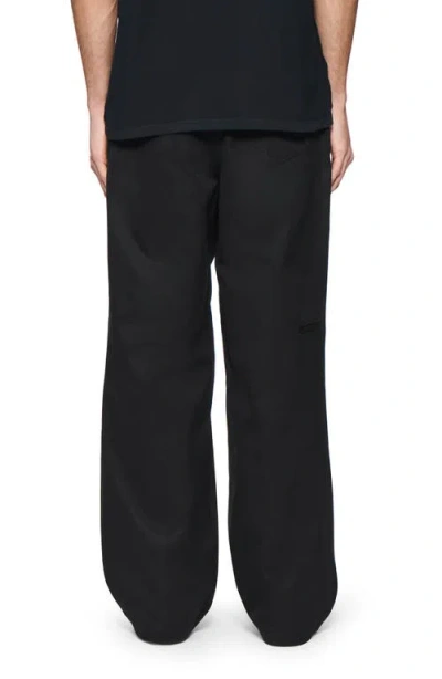Purple Brand Cotton Baggy Wide Leg Pants In Black