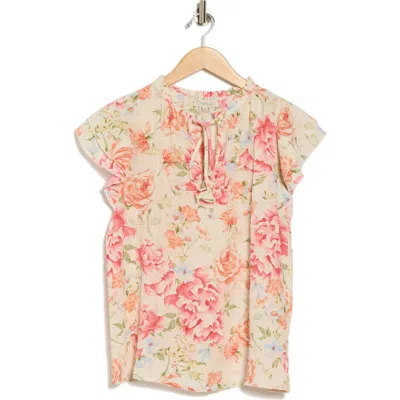 Chenault Flutter Sleeve Tie Front Top