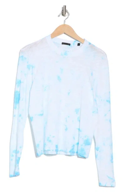 Atm Anthony Thomas Melillo Cloud Tie Dye Slub Long Sleeve T-shirt In White