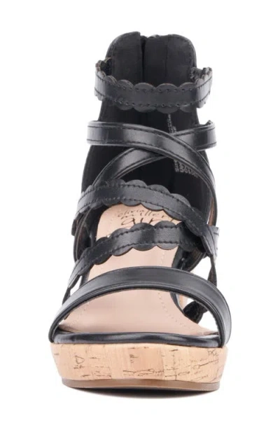 Olivia Miller Kids' Gurly Girl Wedge Sandal In Black