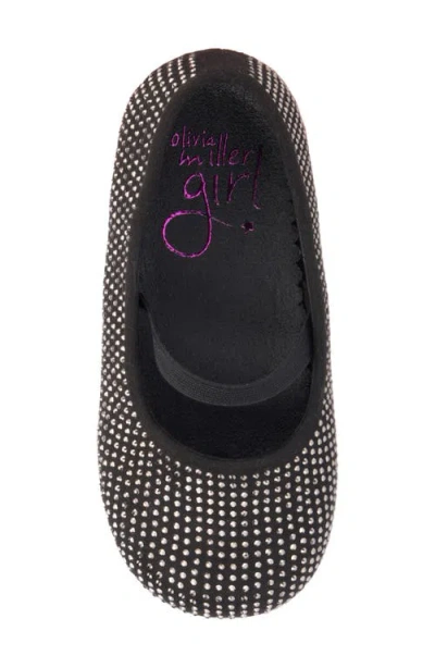 Olivia Miller Kids' Moon Light Mary Jane Flat In Black