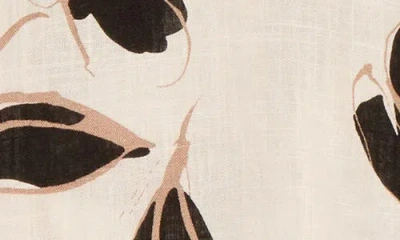 Renee C Floral Camp Shirt In White