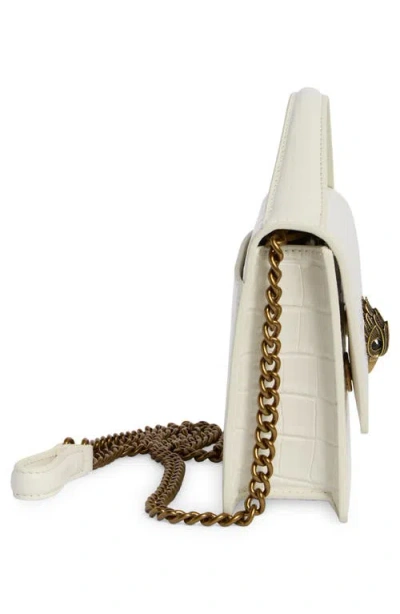 Kurt Geiger London Bond Croc Embossed Leather Top Handle Bag