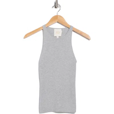 Twp Harbor Ribbed Cashmere Tank In Gray