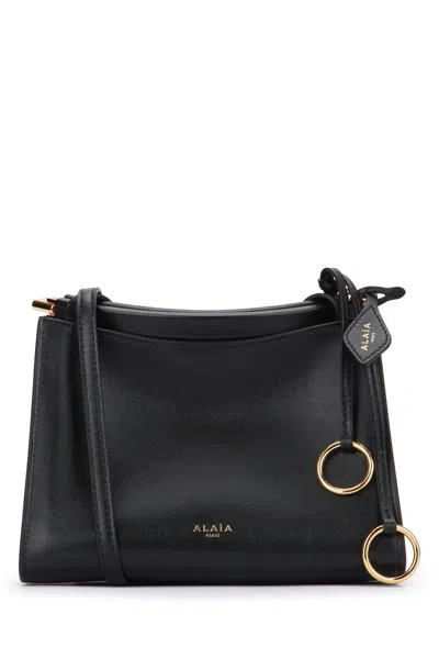 Alaïa Alaia Black Leather Small Square Crossbody Bag