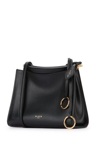 Alaïa Alaia Black Leather Small Square Crossbody Bag
