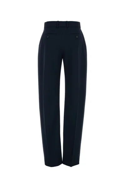 Alexander Mcqueen Navy Blue Wool Pant In Blue