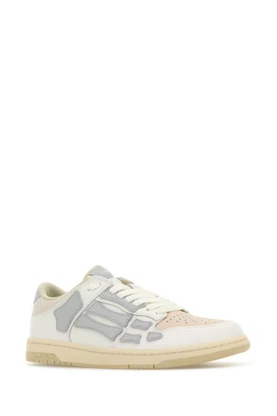 Amiri 'skel Top' Grey Low Top Sneakers With Logo Patch On The Tongue And Logo Lettering On The Heel In Gray