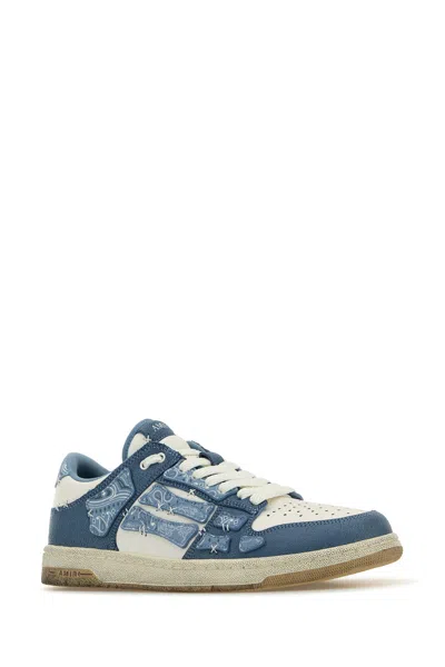 Amiri Men Tow-tone Leather Bandana Skel Sneakers In Blue