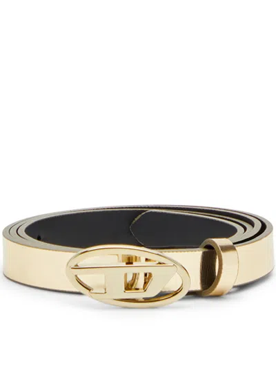Diesel Adjustable Loop Belt Crafted Polyester Leather In White