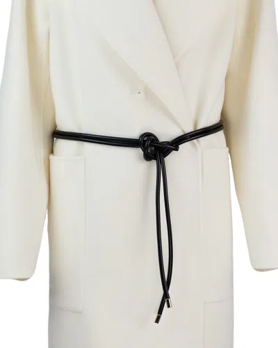 Sportmax White Abbot Coat In Neutral