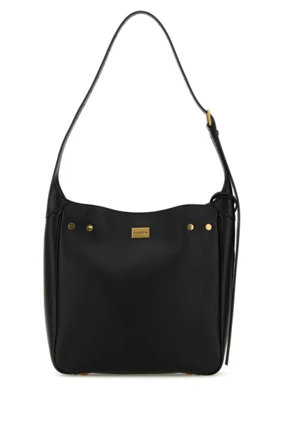 Balenciaga Small Bel Air Leather Hobo Bag In 1000 Black