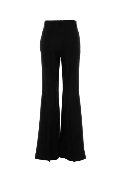 Balenciaga Women Black Fluid Viscose Flared Trousers In Black
