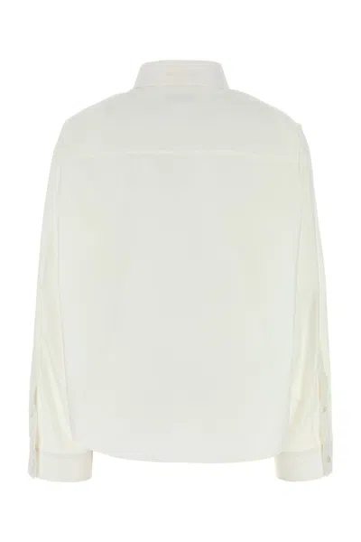 Balenciaga White Poplin Shirt In Neutral