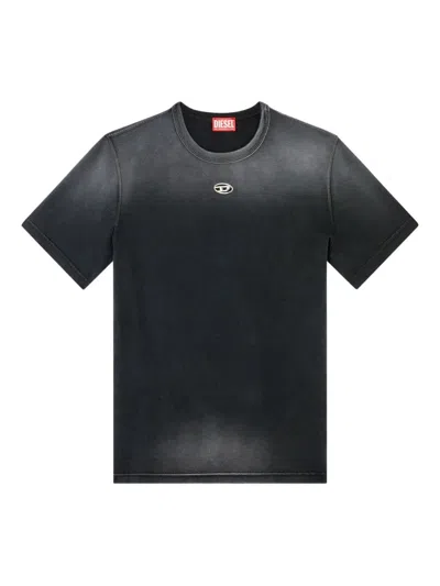 Diesel T-adjust Cotton T-shirt In Black
