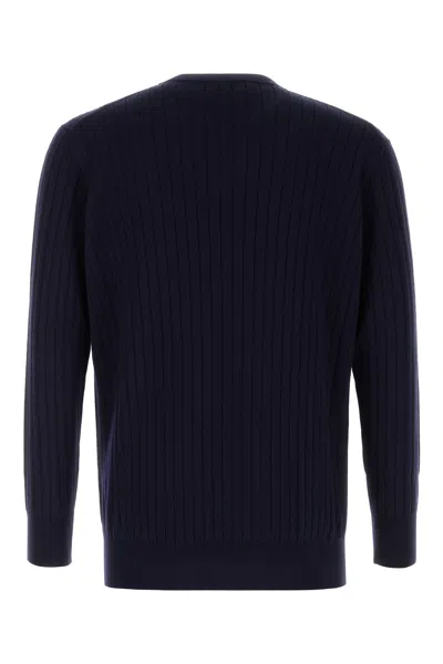 Bottega Veneta Maglione In Lana Blu Scuro  Uomo In Blue
