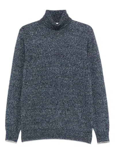Brunello Cucinelli Men Turtle-neck Sweater In Blue
