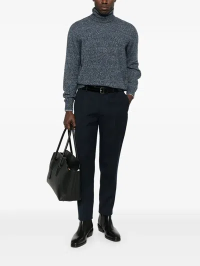 Brunello Cucinelli Men Turtle-neck Sweater In Blue