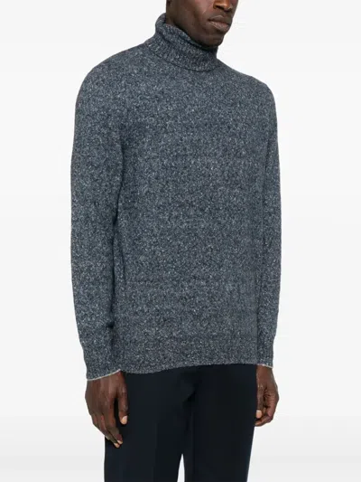 Brunello Cucinelli Men Turtle-neck Sweater In Blue