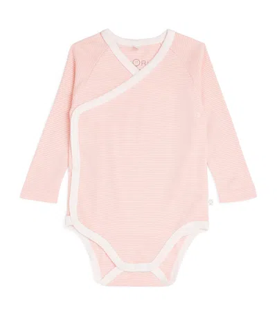 Mori Bamboo-blend Kimono Bodysuit In Pink