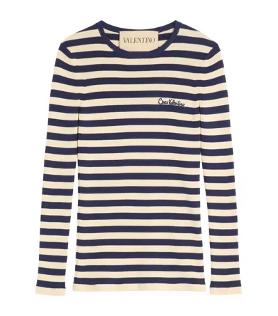 Valentino Maglia In Cotone In Blue