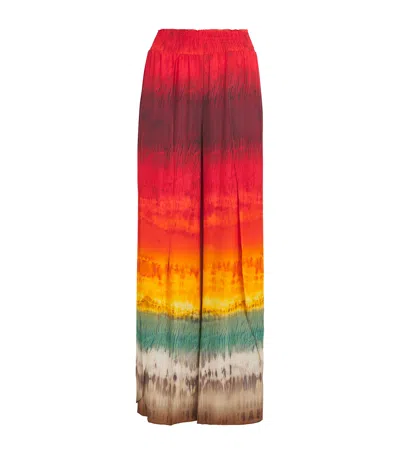 Alice And Olivia Printed Larissa Trousers In Multi