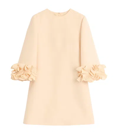 Valentino Garavani Solid Crepe Couture Minidress In Neutral