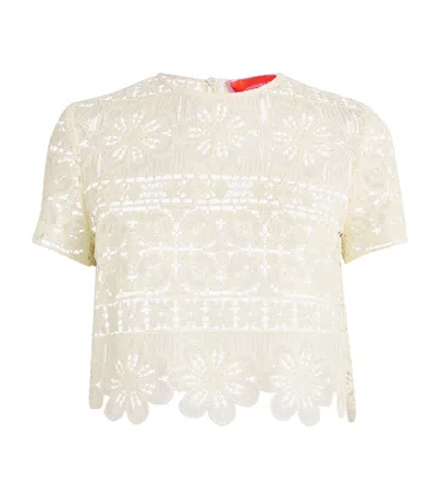 La Doublej Crochet Short-sleeve Top In Neutral