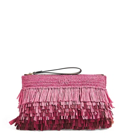 Anya Hindmarch Straw Shag Clutch Bag
