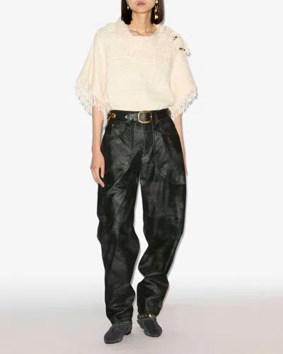 Isabel Marant Étoile Womens Black Kelvina Wide-leg Faux-leather Trousers In Black